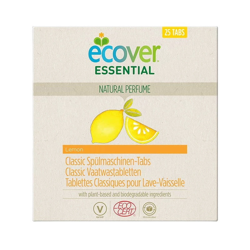 Ecover - Tablettes classiques lave-vaisselle citron écologiques 25 tablettes, 500g