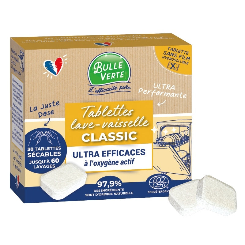 Bulle Verte - Tablettes lave-vaisselle classiques ECO - 30 pièces