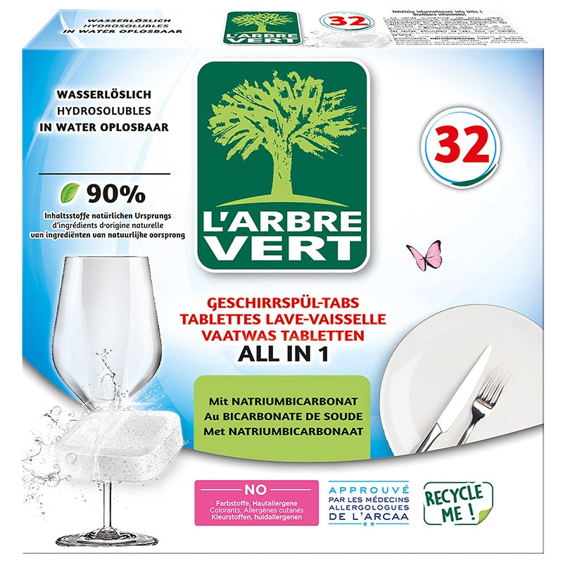 L'Arbre Vert - Tablettes lavevaisselle tout en 1 écologique 584g