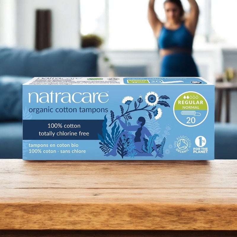 Tampons bio sans applicateur Regular flux léger à moyen Natracare - 20 pièces