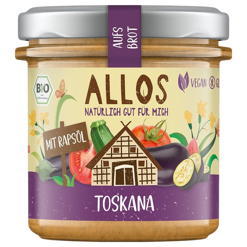 Allos - Tartinade à la toscane BIO aubergines & courgettes 140g