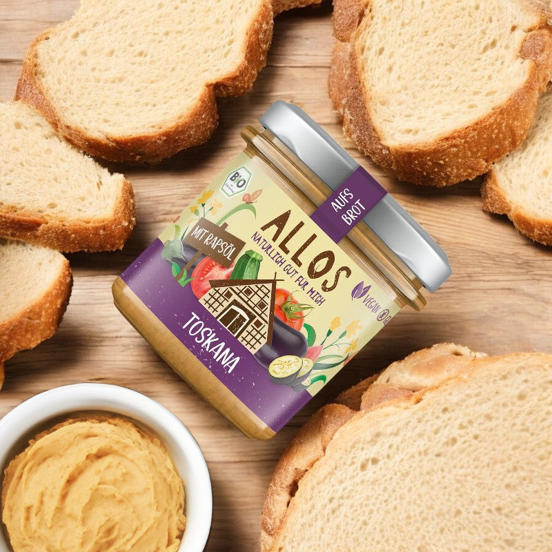 Allos - Tartinade à la toscane BIO aubergines & courgettes 140g