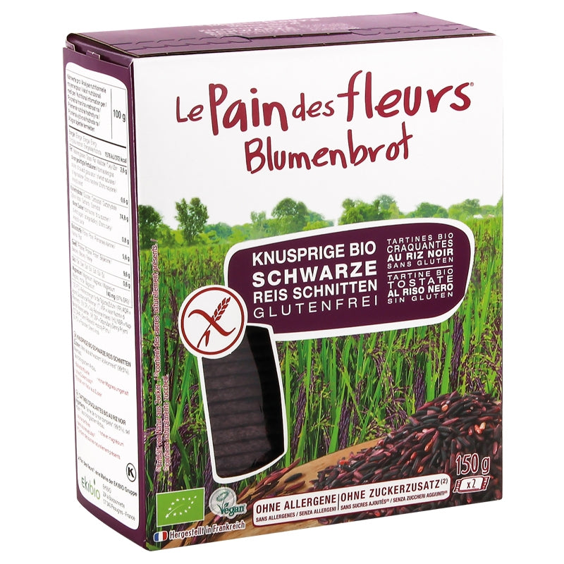Le Pain des Fleurs - Tartines craquantes au riz noir BIO 150g