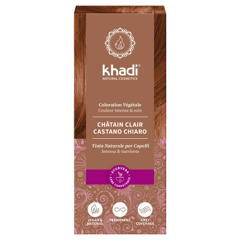 Khadi - Teinture aux plantes BIO châtain clair cuivré 100g