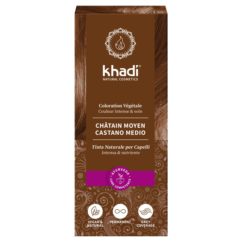 Khadi - Teinture aux plantes BIO châtain moyen 100g