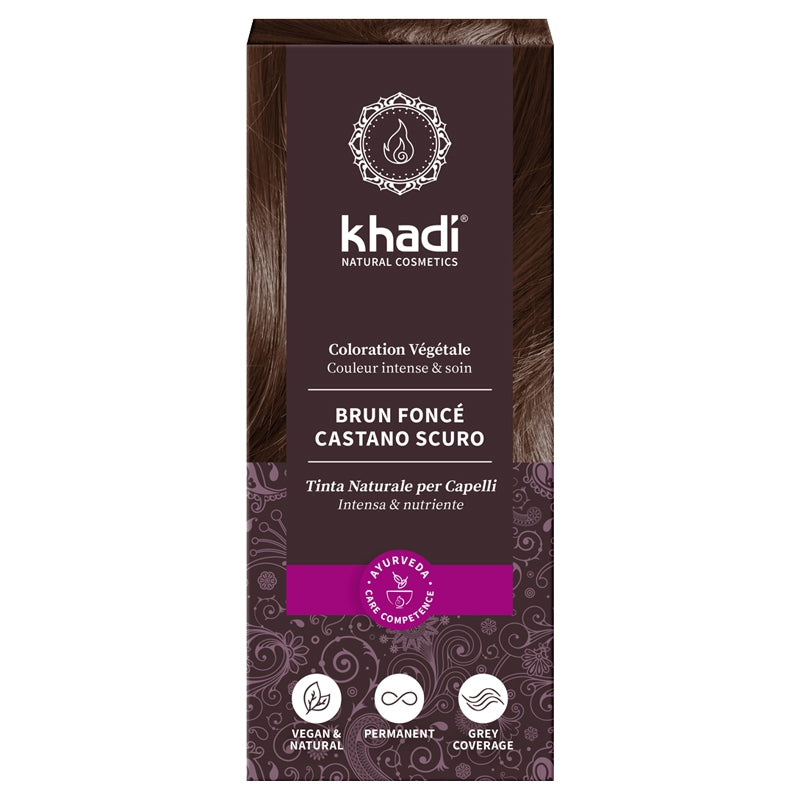 Khadi - Teinture aux plantes BIO marron foncé brun 100g