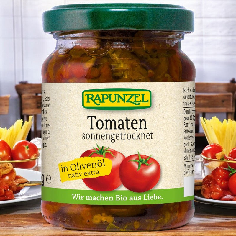 Bio-Sonnengetrocknete Tomaten in Olivenöl - 120 g - Rapunzel